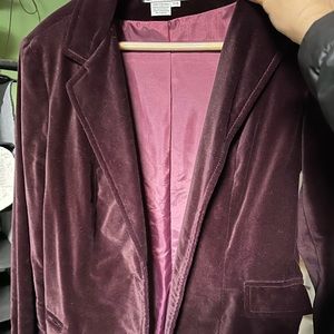 100% Cotton Burgundy Blazer | vintage